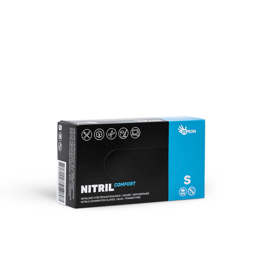 Rukavice NITRIL Comfort | M/7, 100 ks