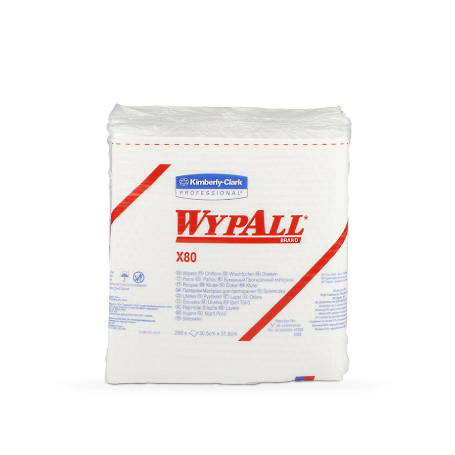 Netkané utěrky WypAll X80 | 4 x 50 utěrek