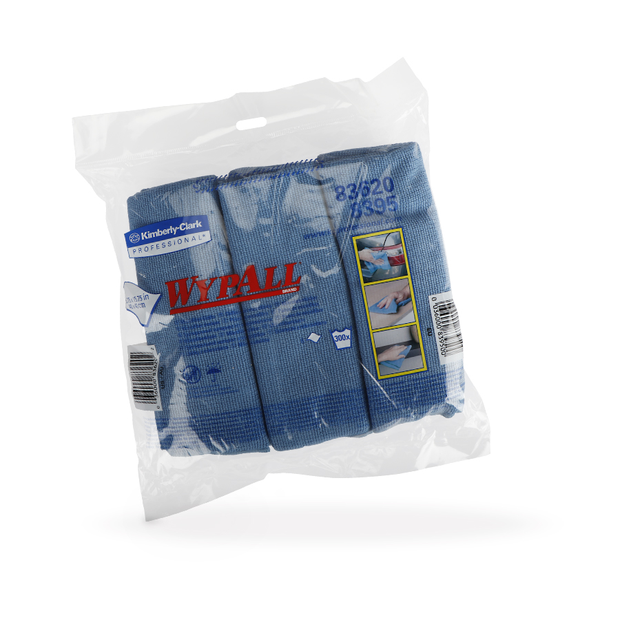 Netkané utěrky WypAll Microfiber modrá | 4 x 6 utěrek