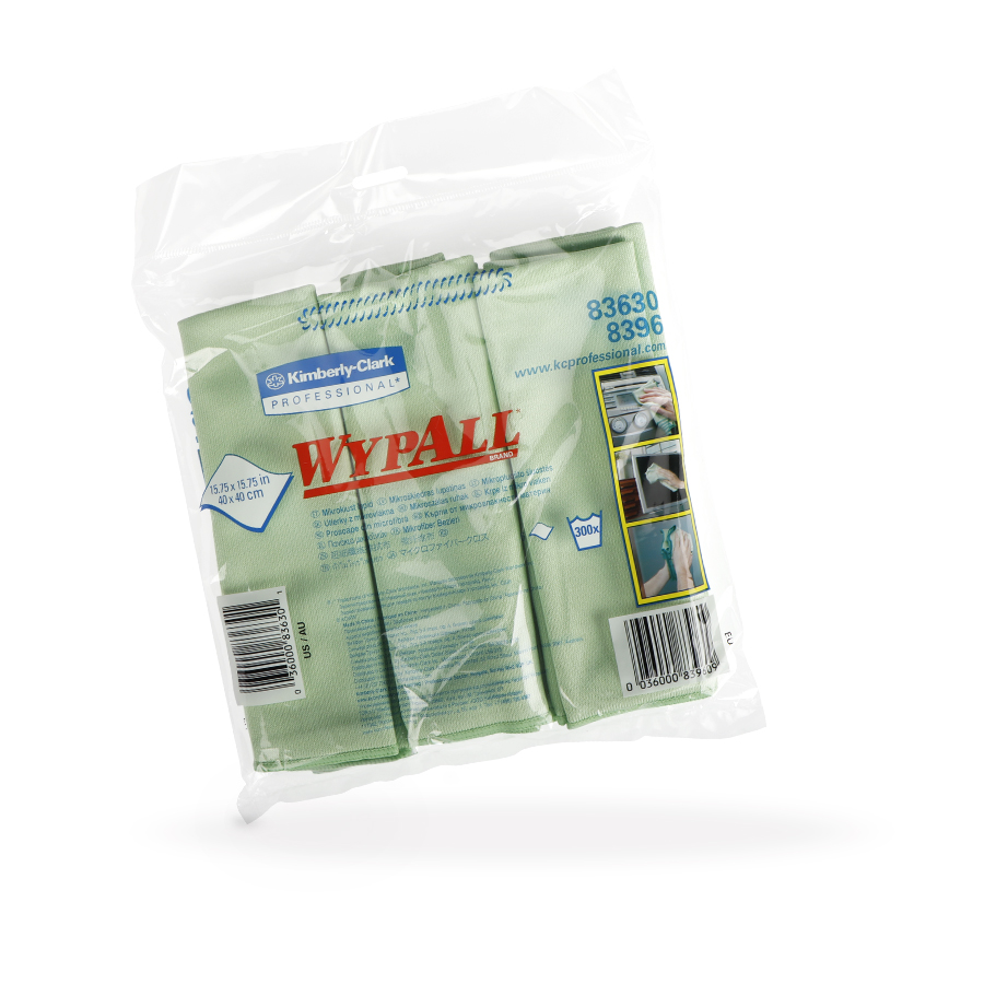 Netkané utěrky WypAll Microfiber zelená | 4 x 6 utěrek