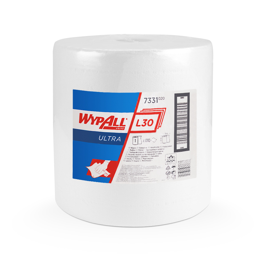 Papírové utěrky WypAll L30 ULTRA bílá | 1 x 1000 útržků