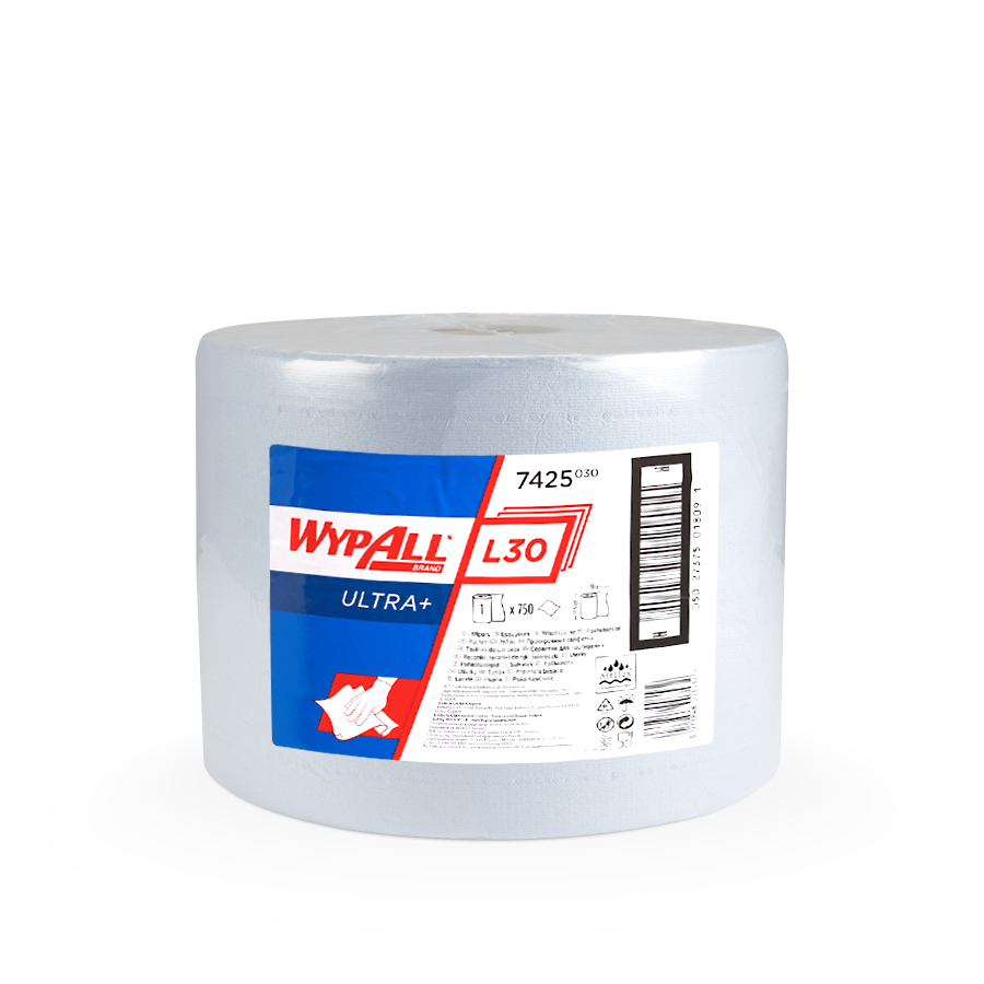 Papírové utěrky WypAll L30 ULTRA+ modrá | 1 x 750 útržků