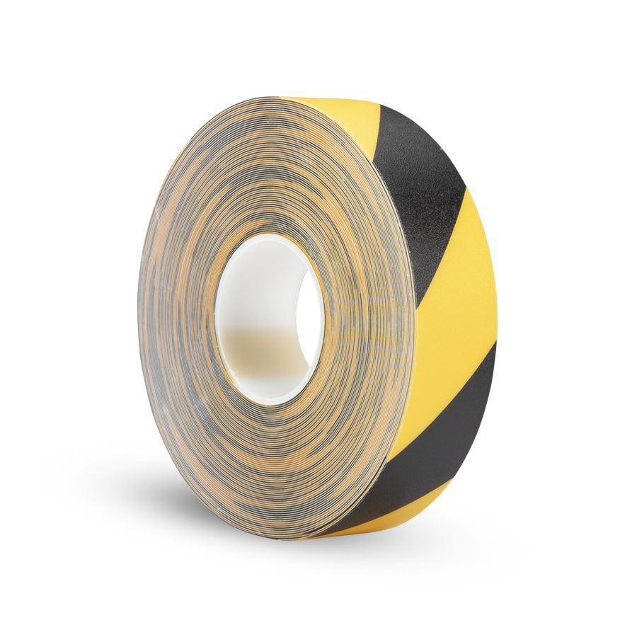 Páska P-Route 50 mm x 30 m, žlutá/černá, vyznačovací, PVC, tloušťka 0,96 mm